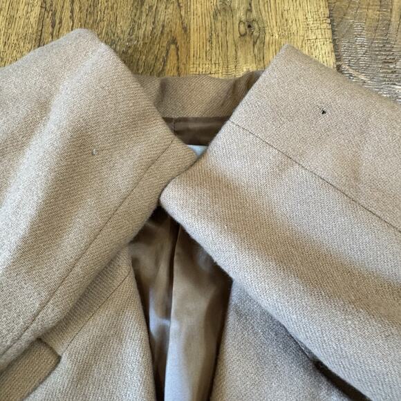 VTG Kim Rogers 100% Wool Blazer & Shorts Set Camel Coat Jacket Womens Plus Sz 18 - Picture 5 of 16